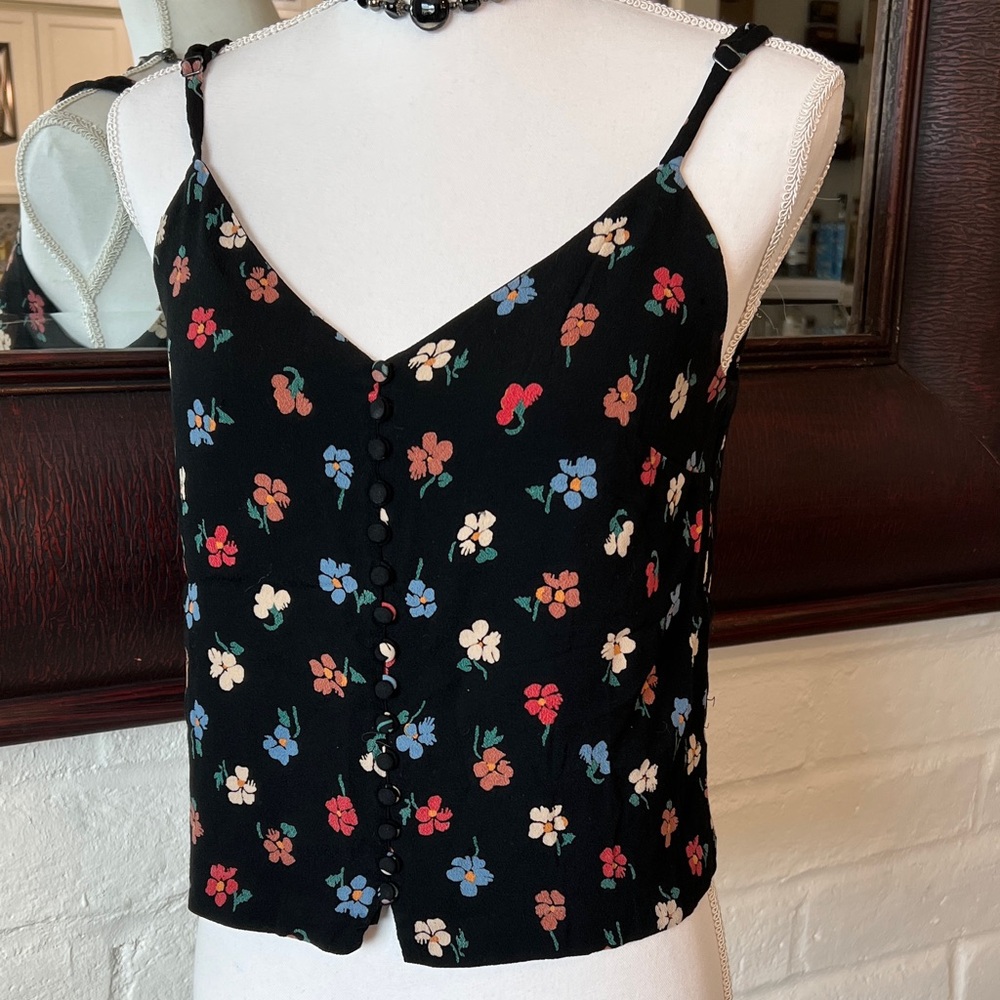 Madewell Button Down Cami in Pressed Flowers size 4